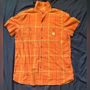 Carhartt Orange Casual Button Down Shirt